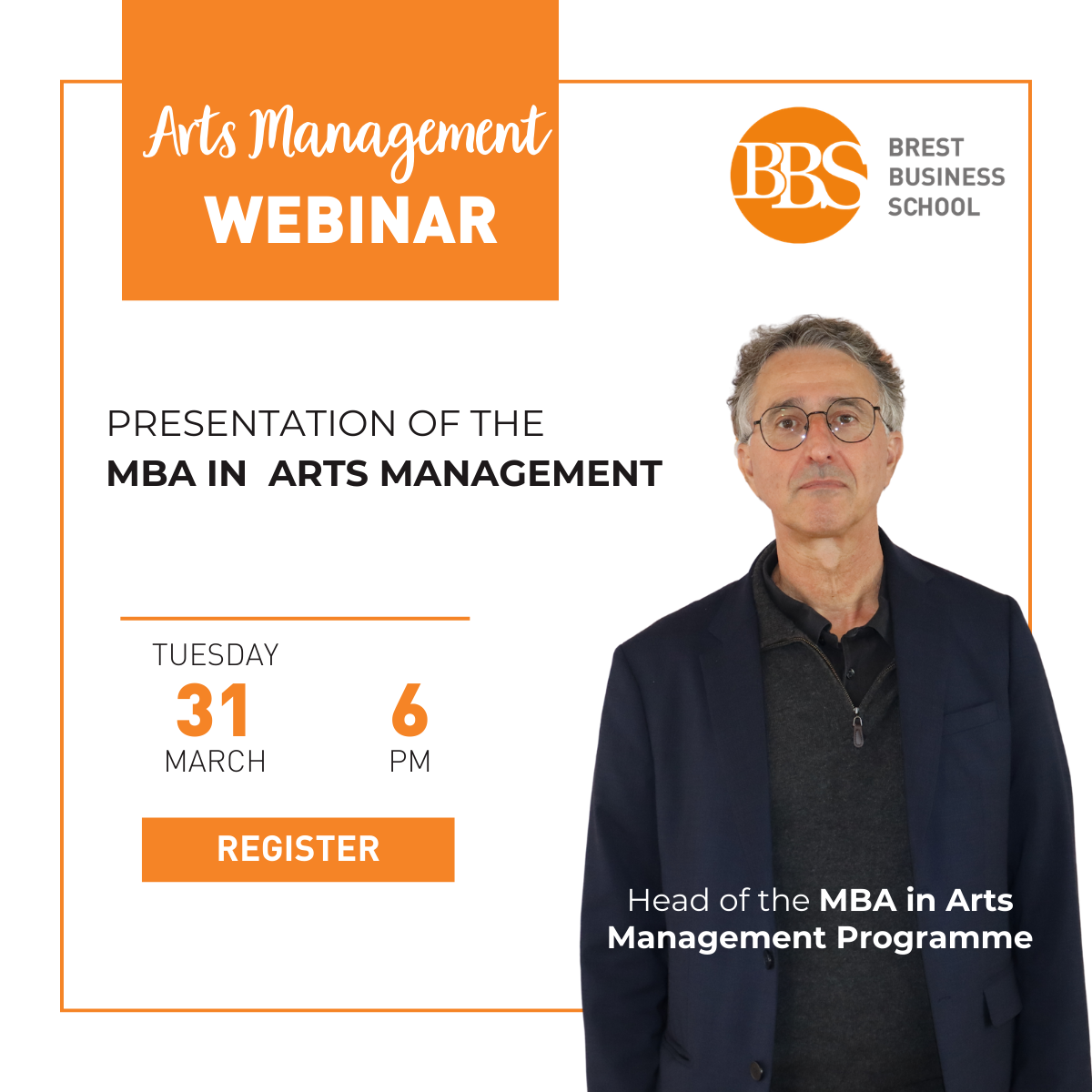 Webinar MBA in Arts Management 31 march 2026