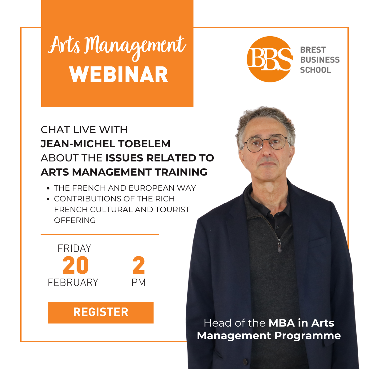 Webinar MBA in Arts Management visuel validé